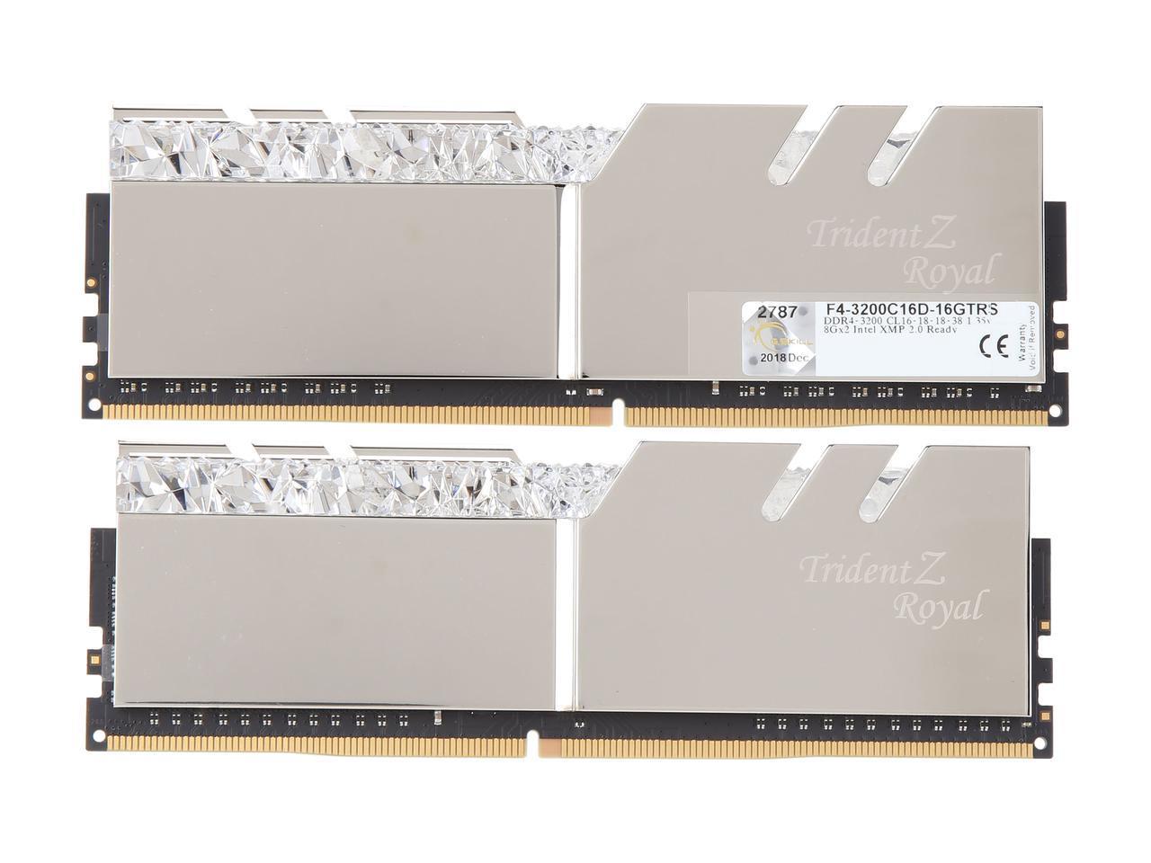 G.Skill Trident Z Royal 16GB (8GBx2) DDR4 3200MHz